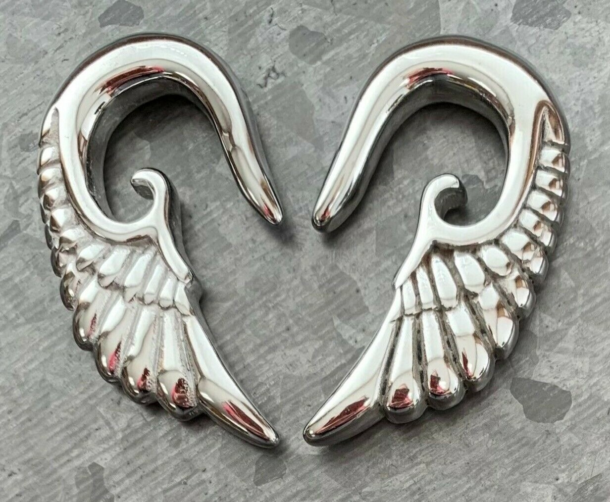 PAIR Steel Angel Wing Hanging Tapers Expanders Hangers Gauges Guages Plugs