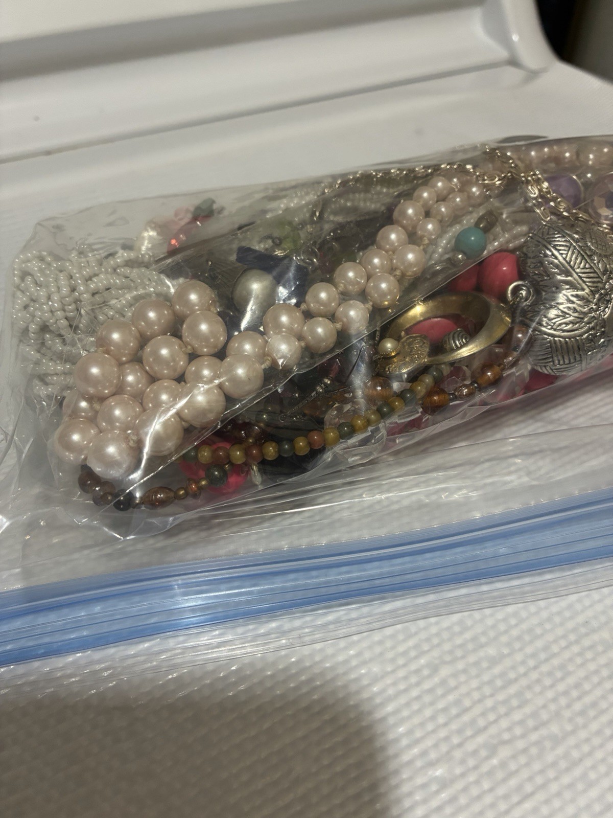 Mixed Costume Jewelry Lot Unsorted Variety Bag 1.43lb lot #6