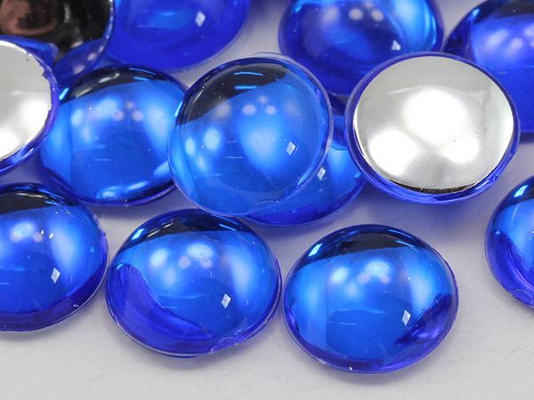 18mm Assorted Colors Flat Back Acrylic Round Cabochons – 120 Pieces