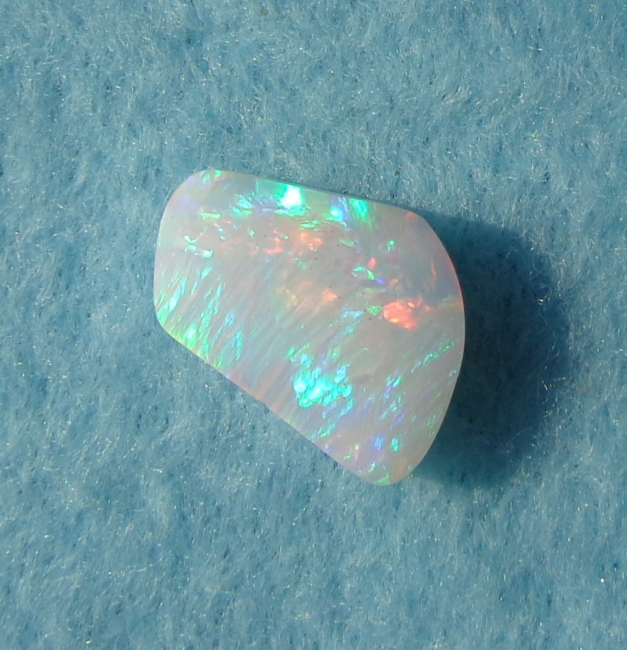 Spencer Idaho Opal Solid 9X15 mm with Unique Pattern and Red, Green, & Gold Fire