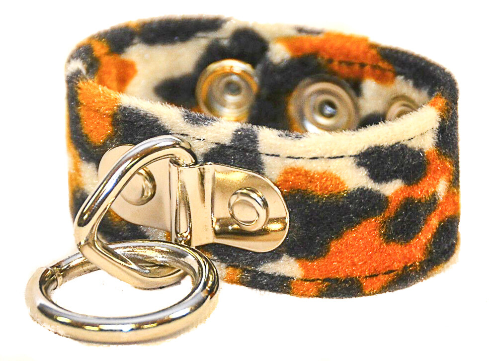 Bondage Bracelet Animal Leopard Punk Goth Rock Clubware Red Brown Green Blue