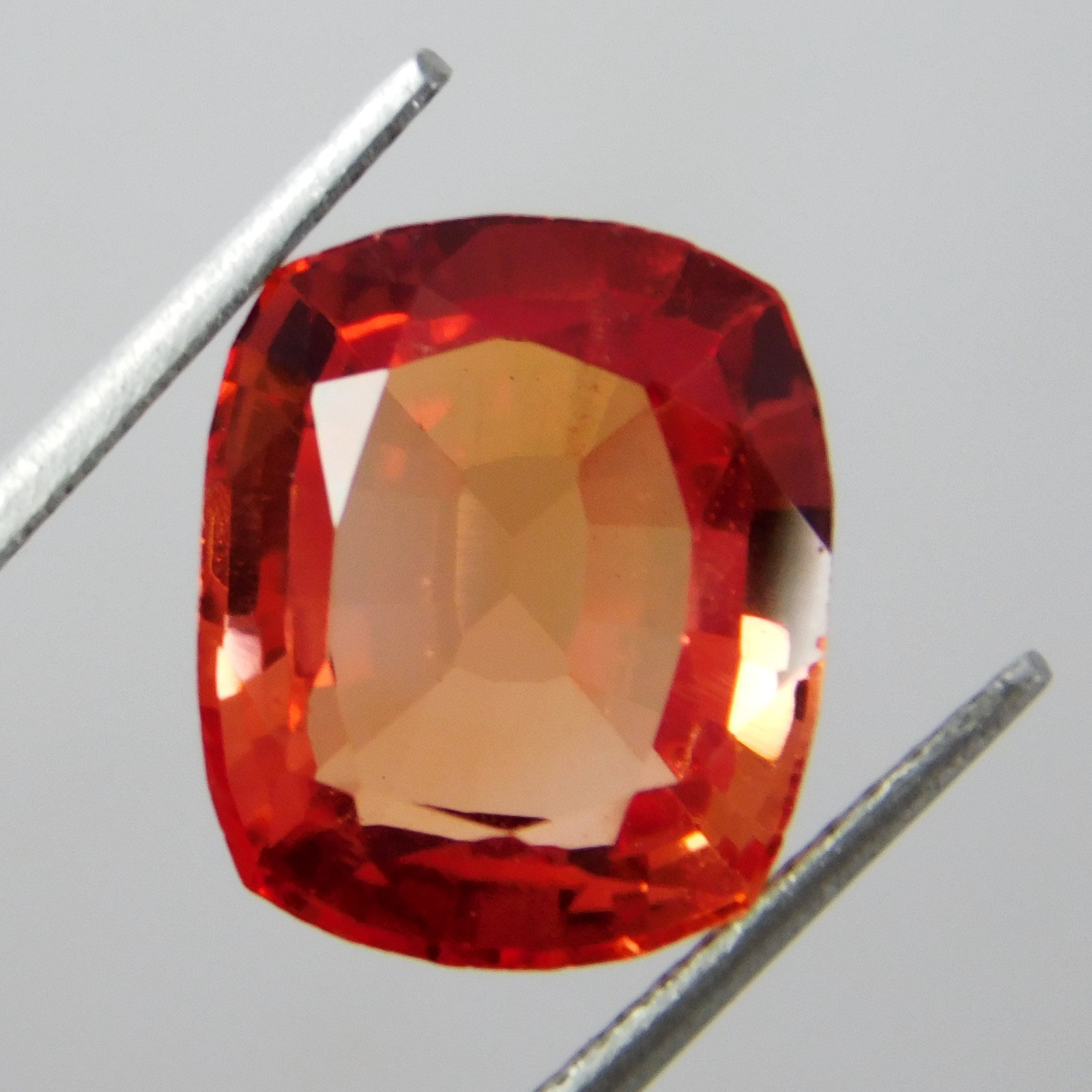 Certified 7.15 Ct Natural Orange Spessartine Garnet Cushion Cut Loose Gemstone