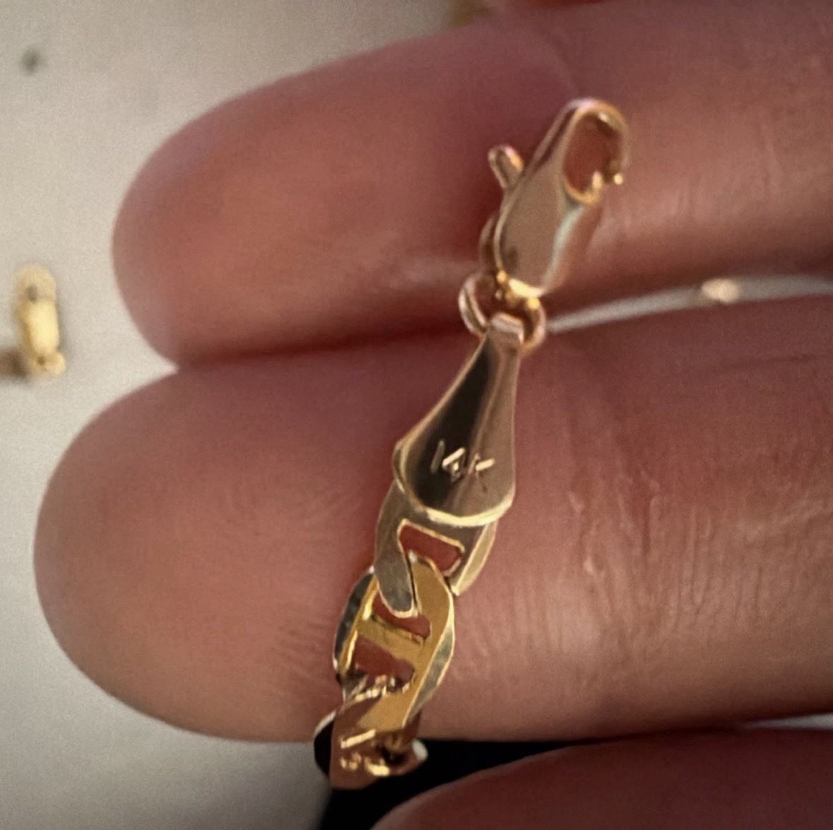 24” 3mm 14k stamped Gold Filled Anchor/Mariner Chain necklace
