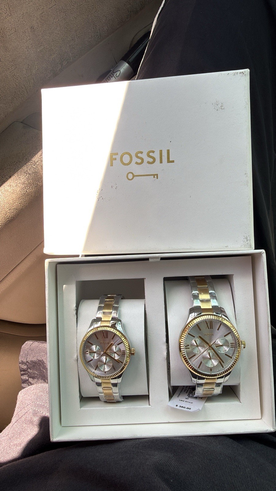 Fossil 4-Watch Lot w/ Boxes, Quartz Chronograph Analog, Stainless Bracelet