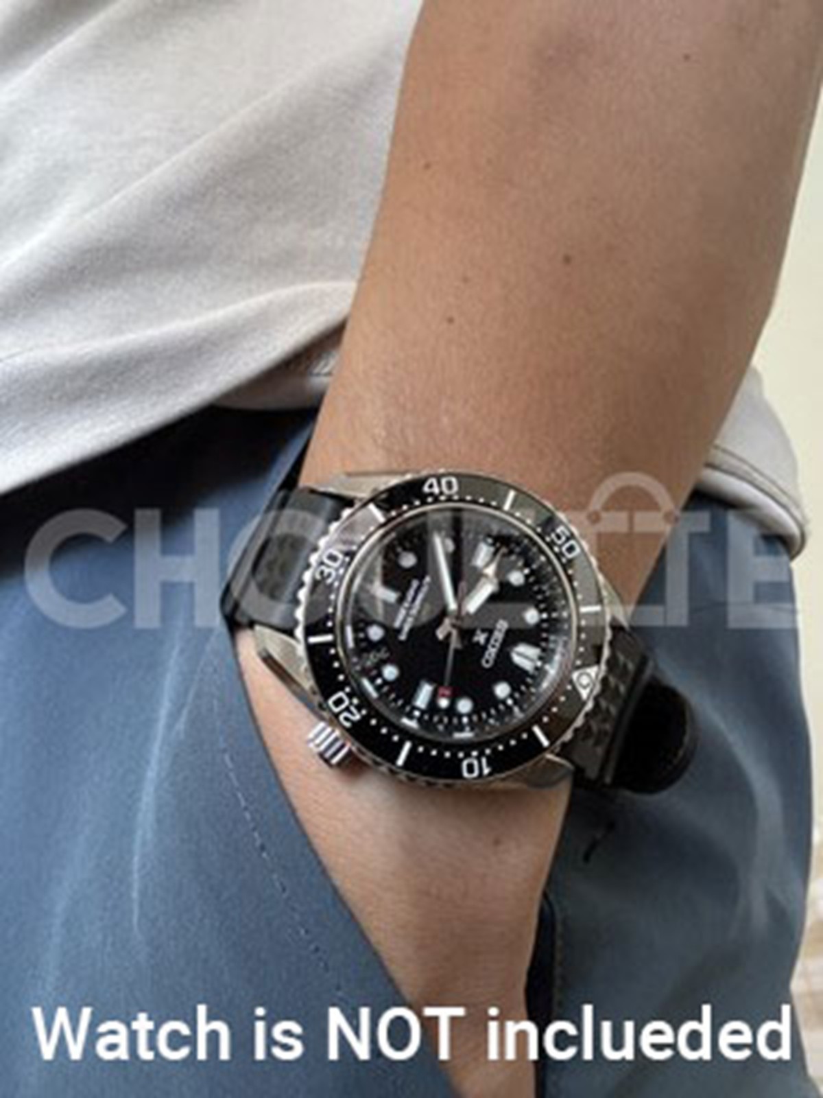 Seiko MM300 DE39AZ 20mm Black Rubber Strap Marine Master SBDX001 SBDX003 w/ PINS