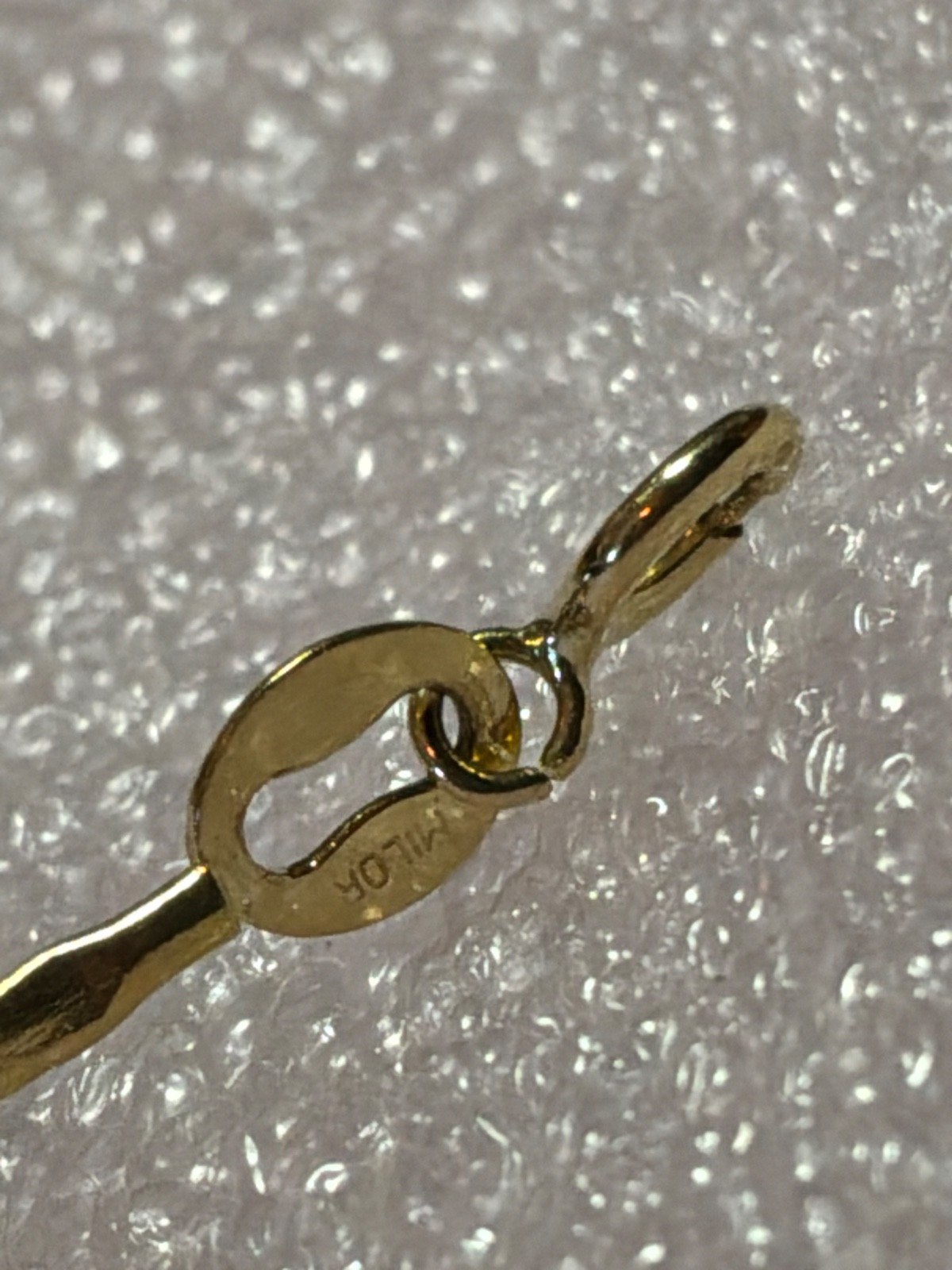 BEAUTIFUL MILOR designer 18k yellow gold ANKLET bracelet 10 inches long