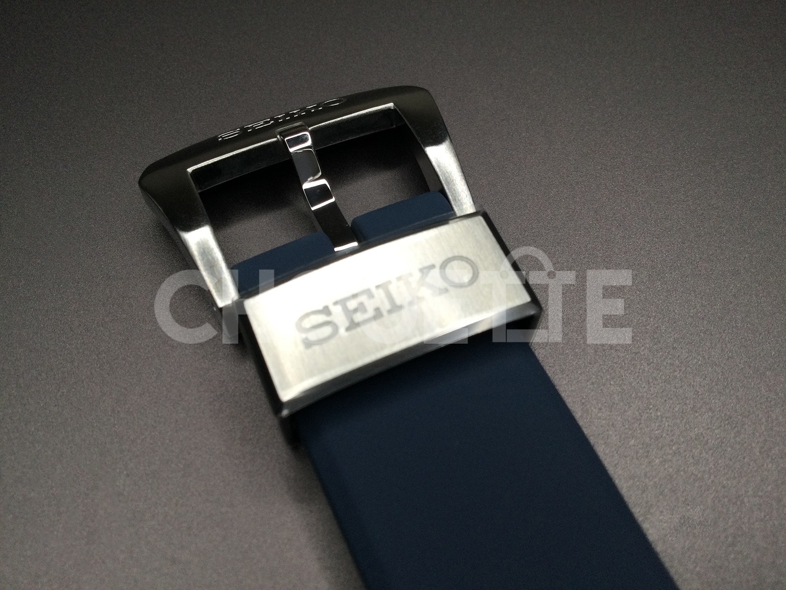OEM Seiko King Turtle SRPF77 Dark Manta 22mm Blue Silicone Rubber Watch Strap
