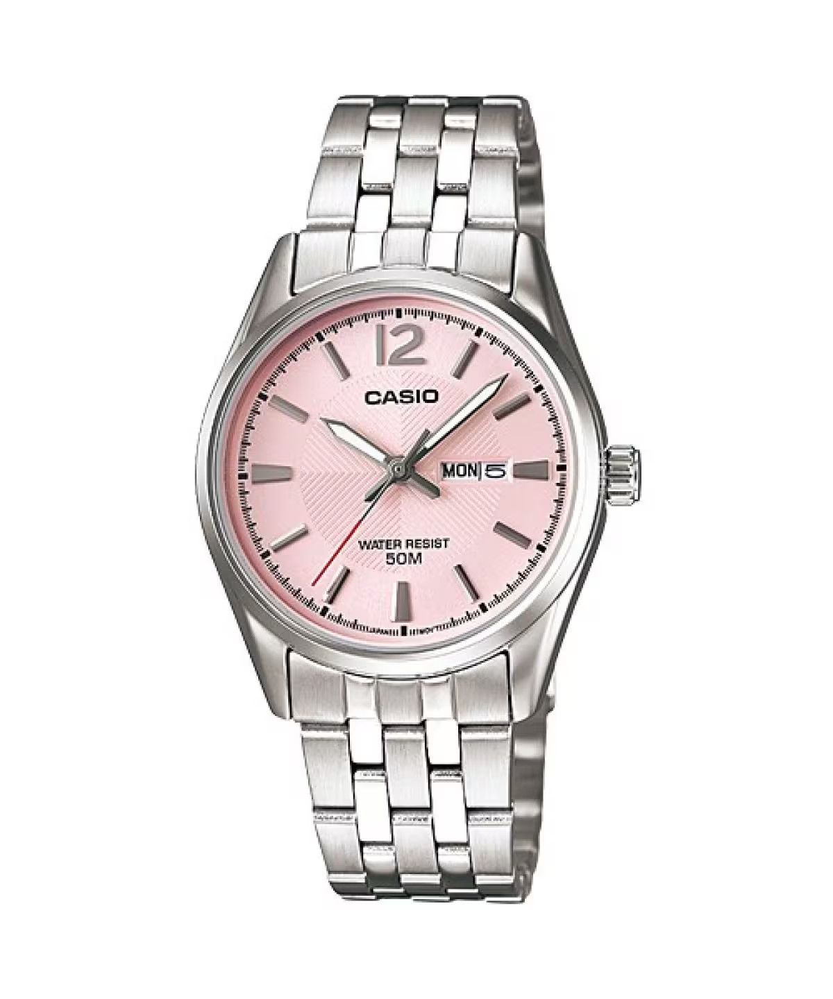 Casio LTP-1335D-5A NEW Women’s Watch Quartz Analog Pink Dial Stainless Steel