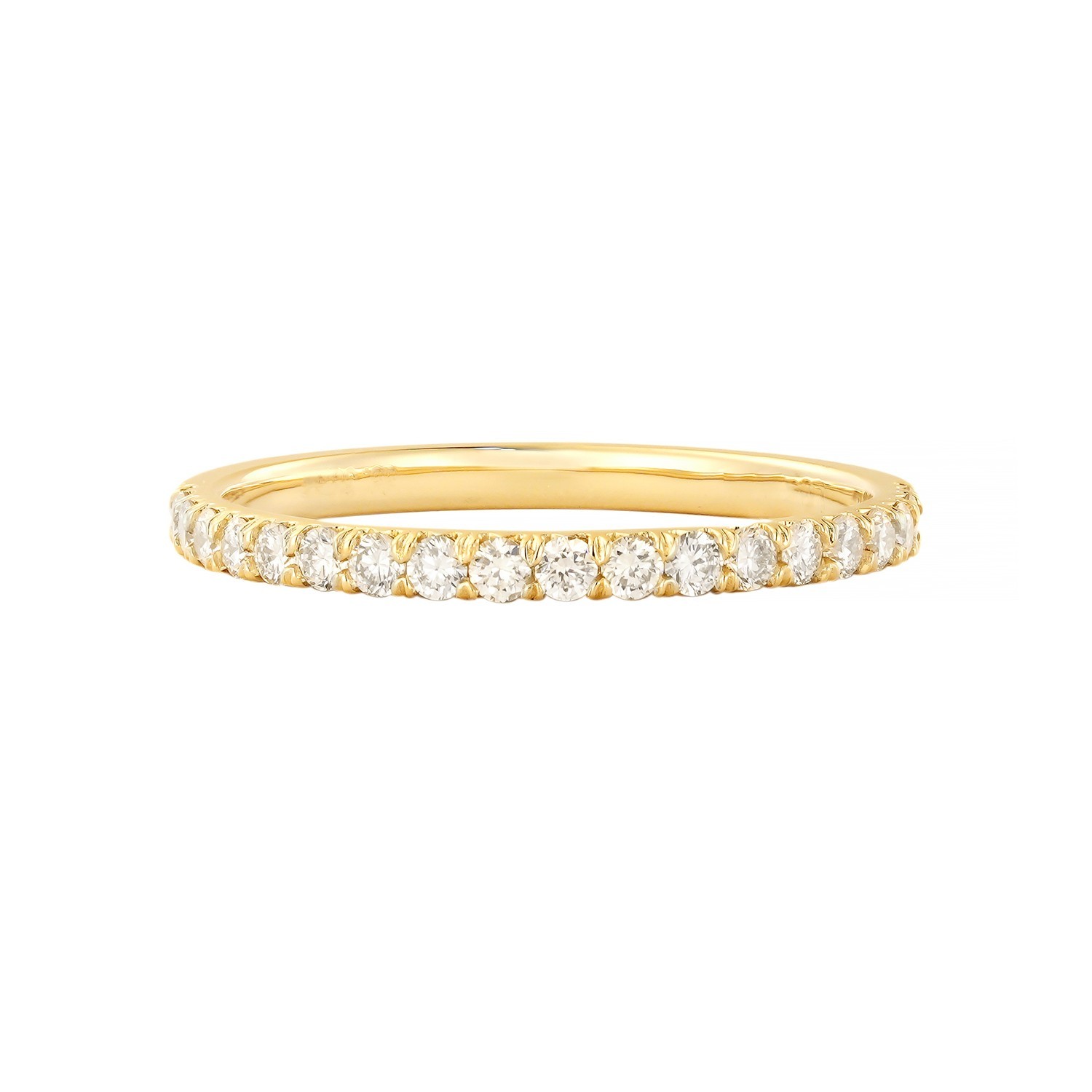 14K Yellow Gold Lab Grown Diamond Wedding Band GP27-1.6mm50%
