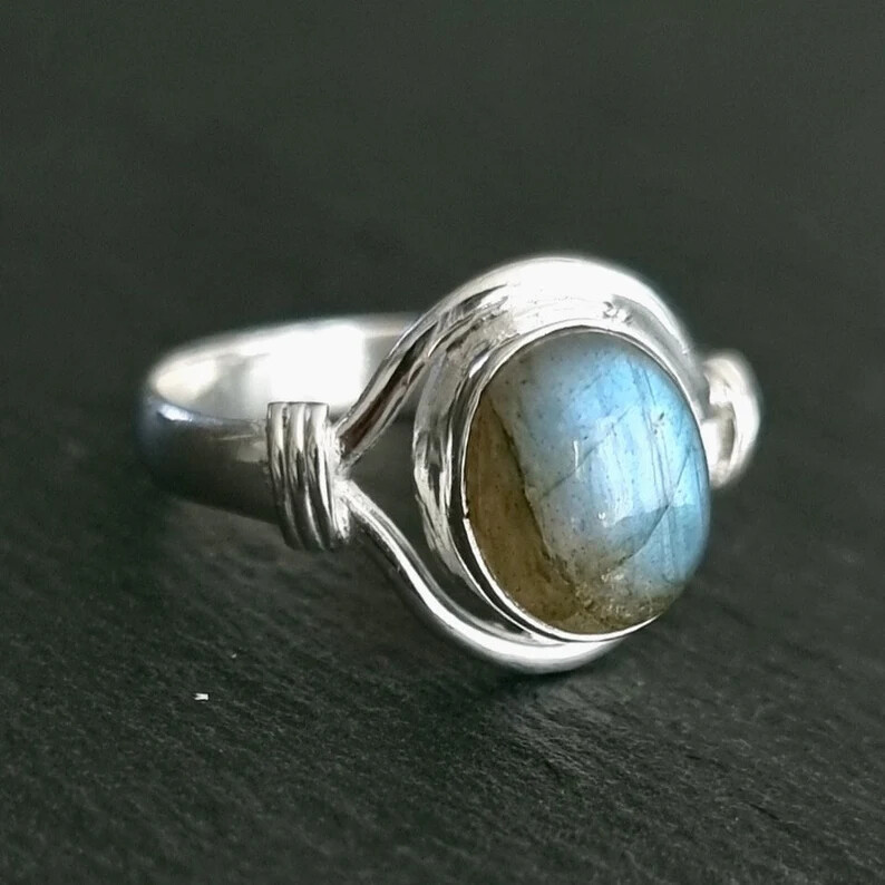Labradorite Ring925 Sterling Silver Band & Statement Ring Handmade Ring All size