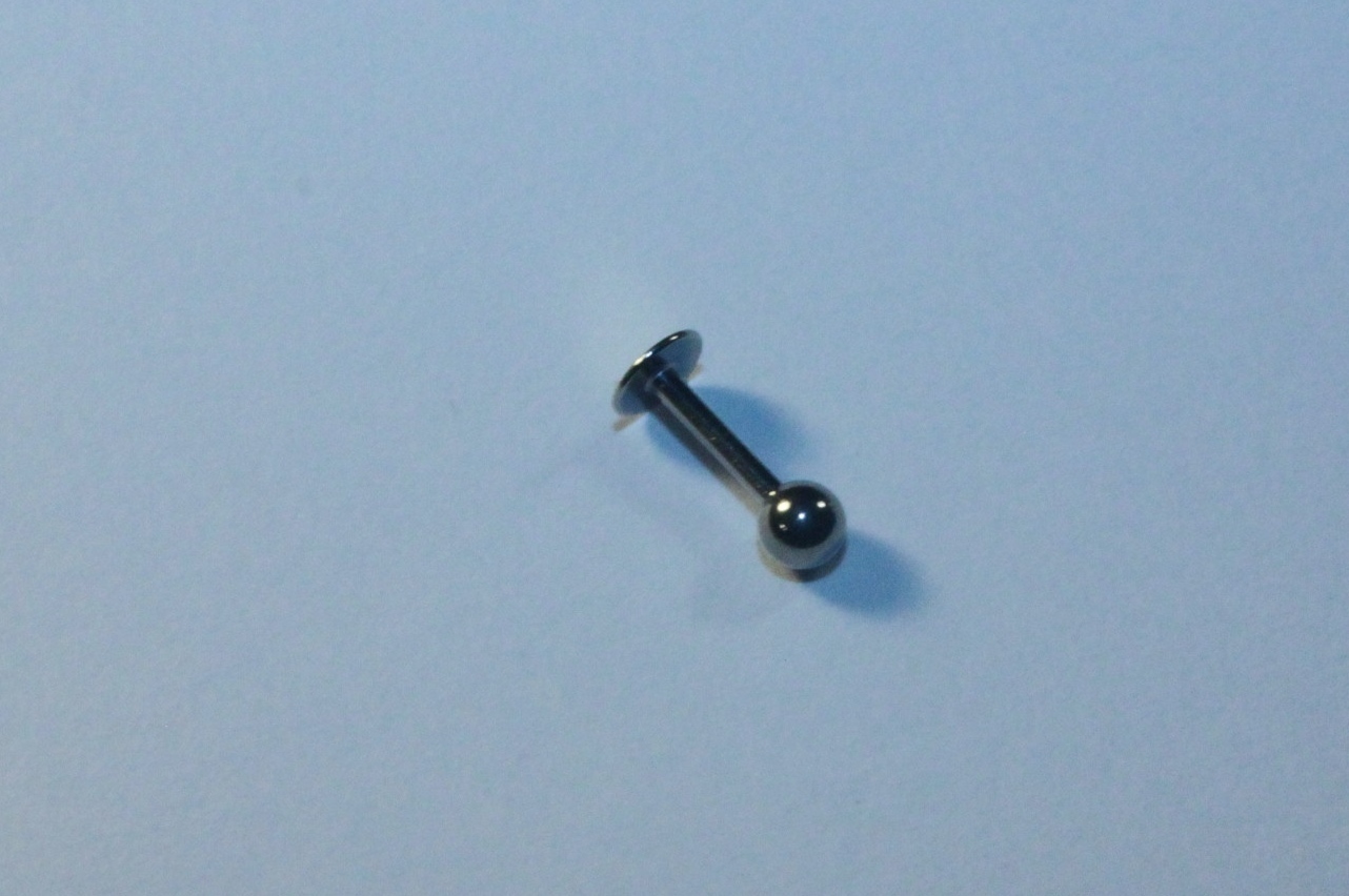 18g 1mm Flatback Labret Stud Bar Surgical Steel Body Piercing Jewelry External