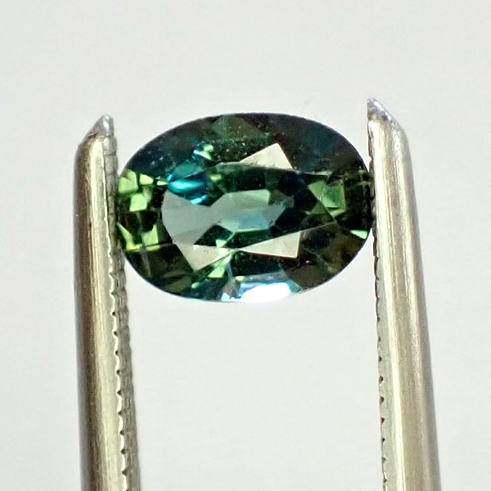 0.40ct Oval 5.3×3.8mm Bi Color Green Blue Natural Australian Parti Sapphire Rare