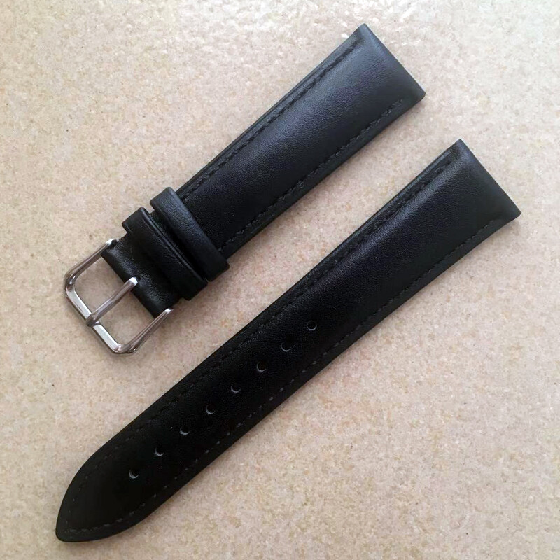 Watch Band Calf Genuine Leather Watch Strap Belt Wristwatch Band Brown 16-24mm