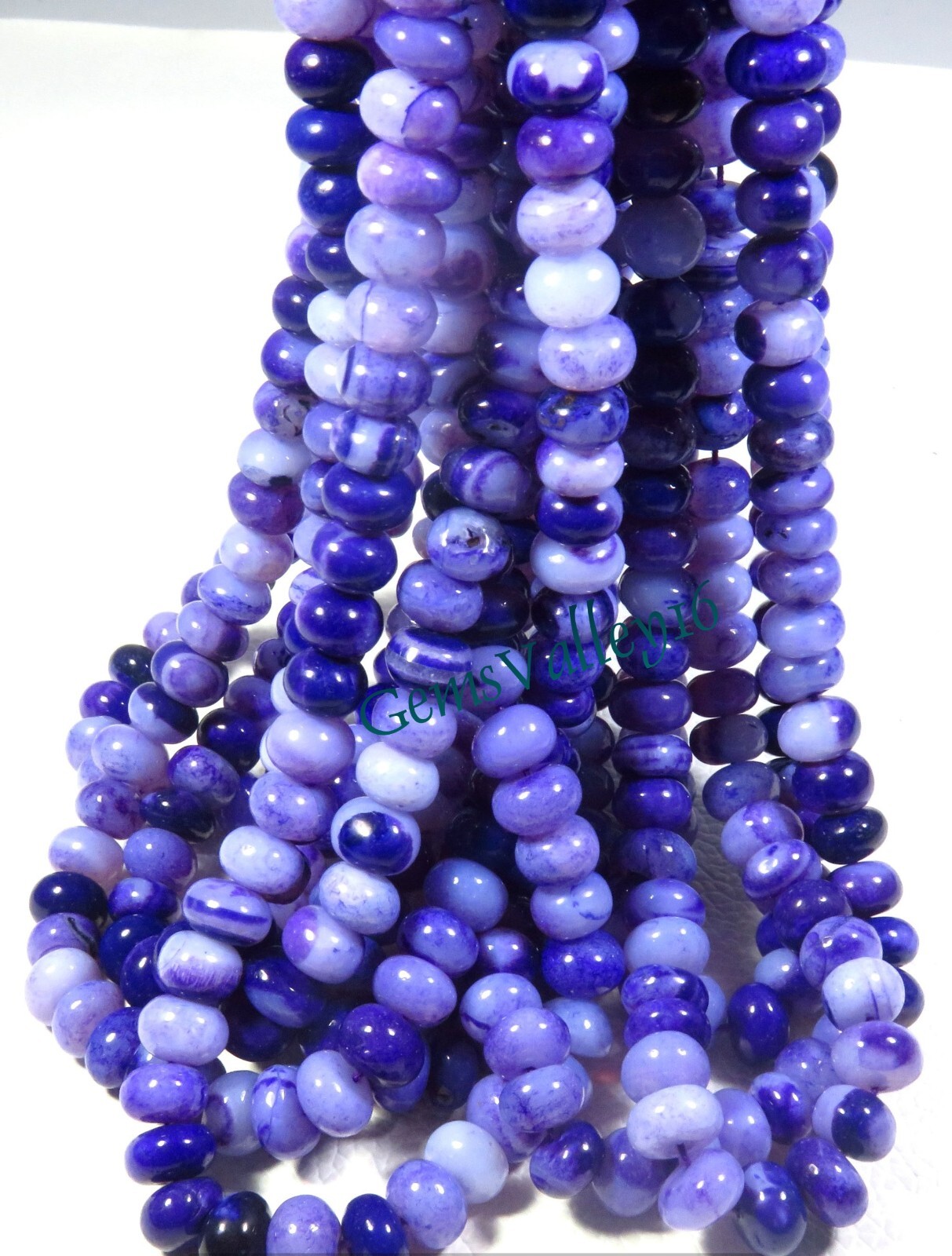 Charoite Opal Smooth Gemstone Rondelle Briolette Beads For Jewelry 8.25-8.5mm