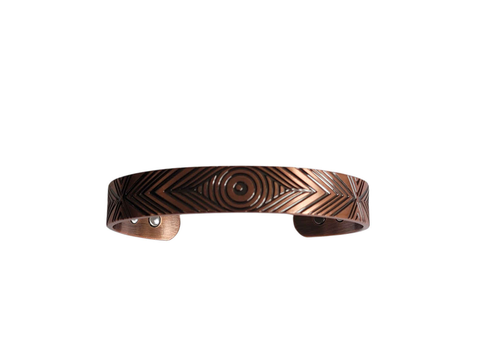 Artisan Pure Solid Copper Magnetic Bracelet Arthritis Therapy Cuff Eyes