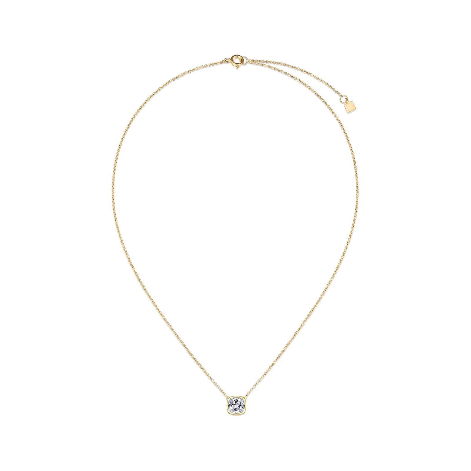 Solitaire Cubic Zirconia Necklace for Women, 1-3 CT Round/Heart/Princess Cut, 92