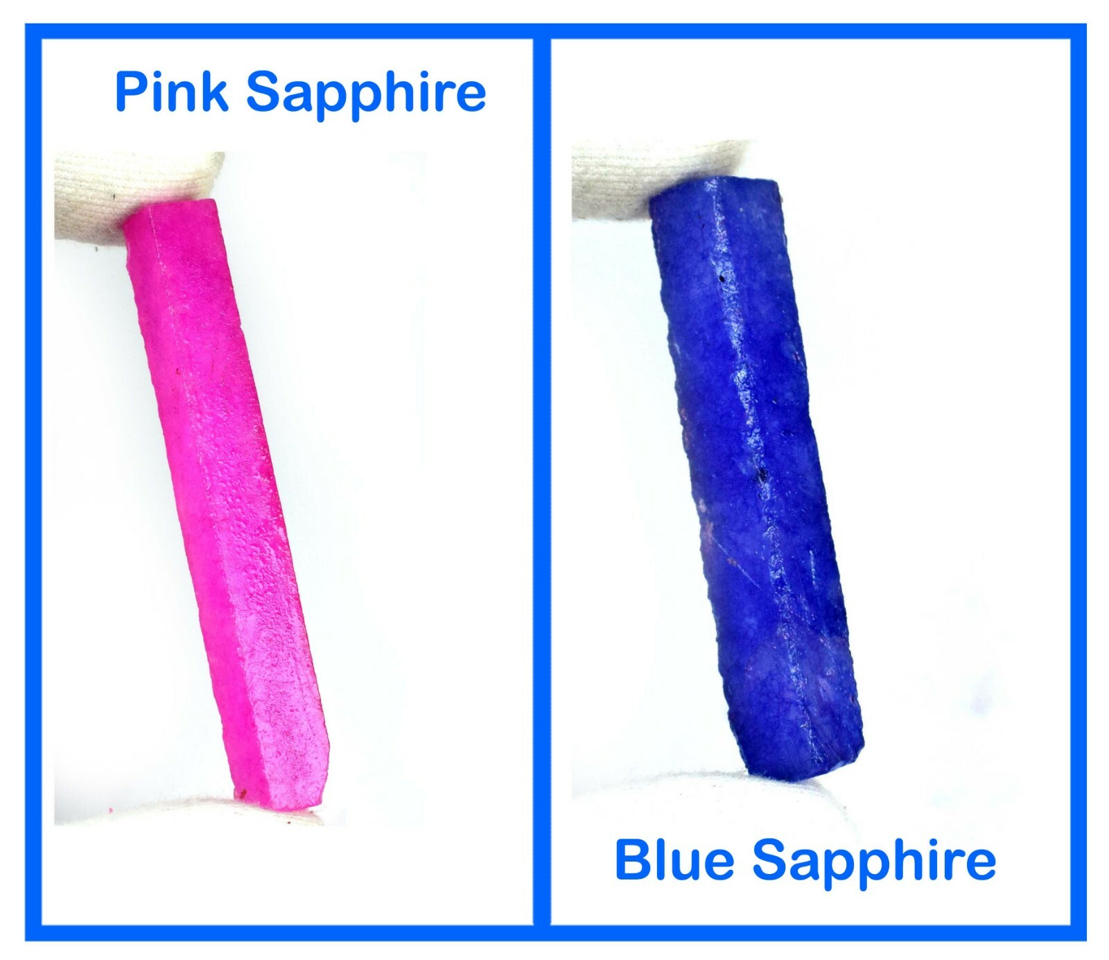 120 Ct Natural Blue & Pink Sapphire Gemstone Slice Rough Pair SQ165 Super Sale