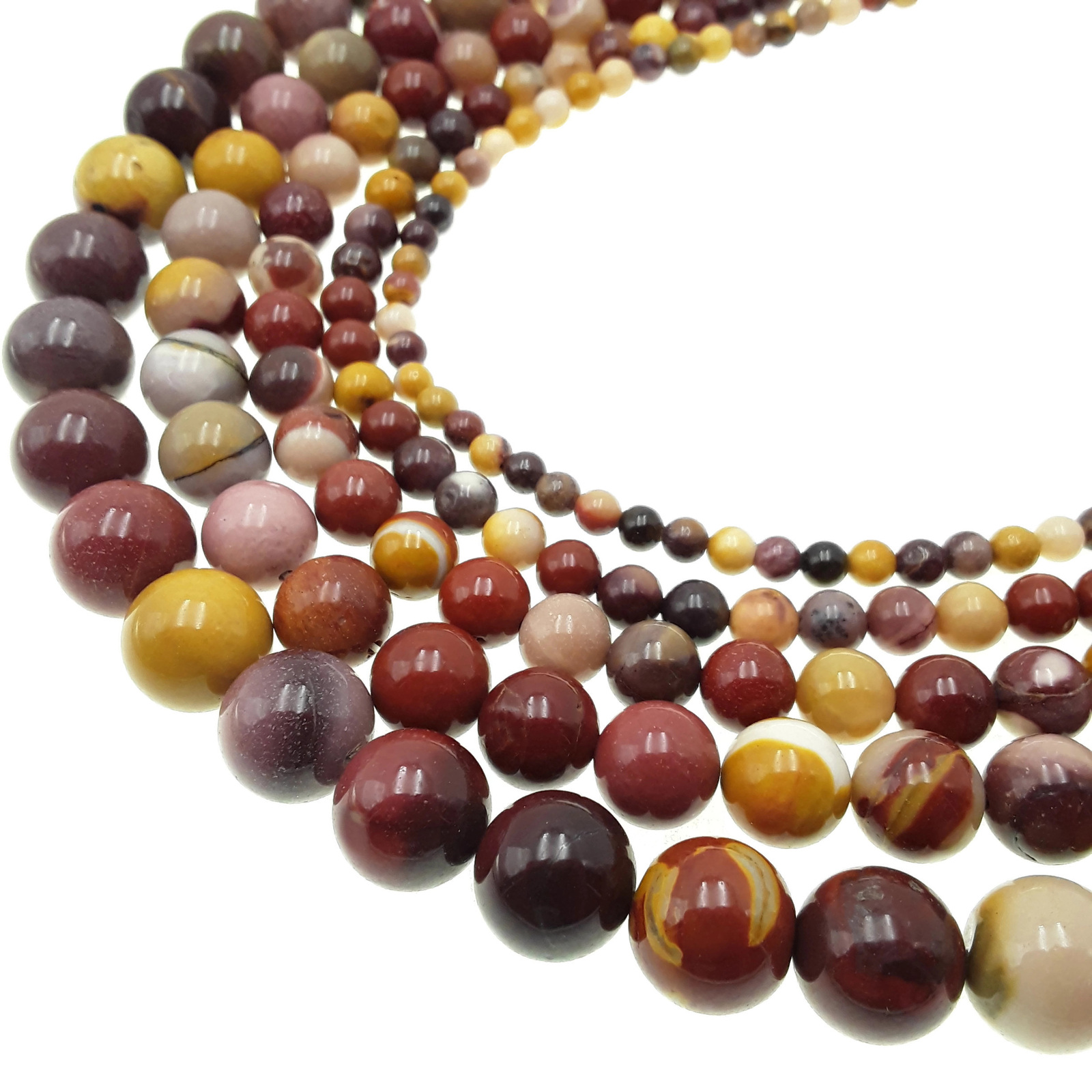 Mookaite Jasper Smooth Round Beads 4mm 6mm 8mm 10mm 12mm 15.5″ Strand
