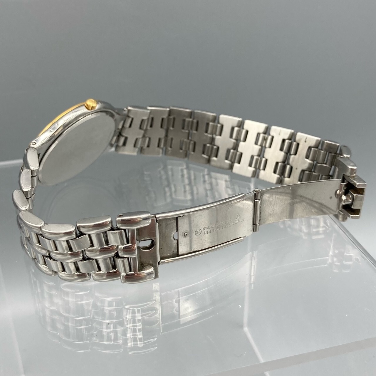 Omega Symbol Quartz Champagne Dial SS/18K Gold Watch 196 0316 396 1016