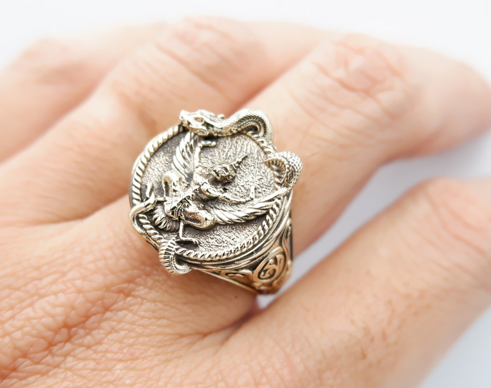 Garuda Phayakrut Ring Thai Amulet Biker Brass Jewelry