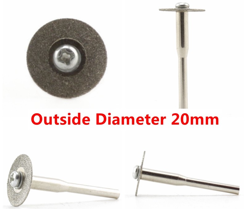 10Pcs 16-60mm Diamond Coated Mini Cutting Disc Wheels for Hobby Drills