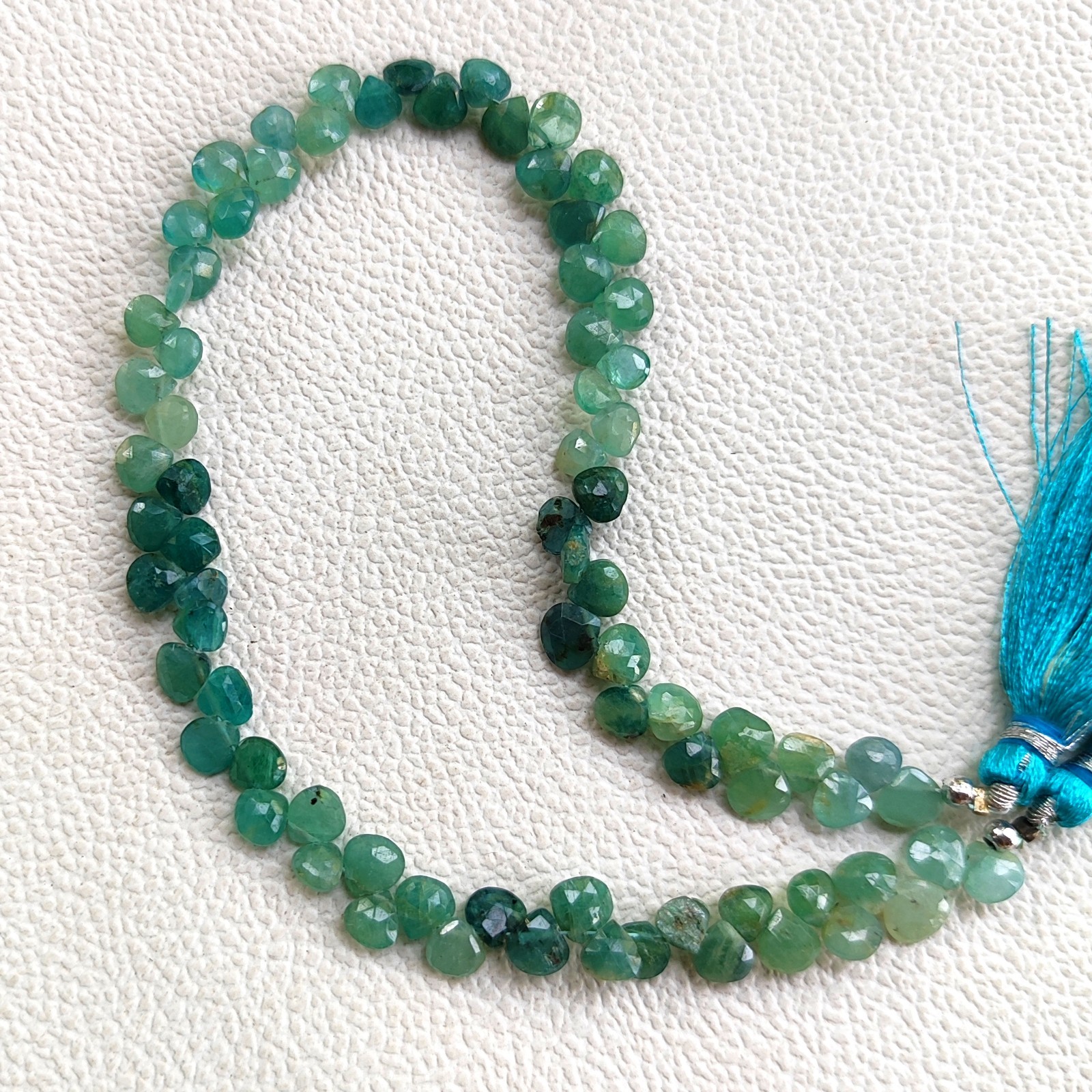 Rare Grandidierite Faceted Heart Beads 5mm Size Madagascar Gemstone 10″ Strand