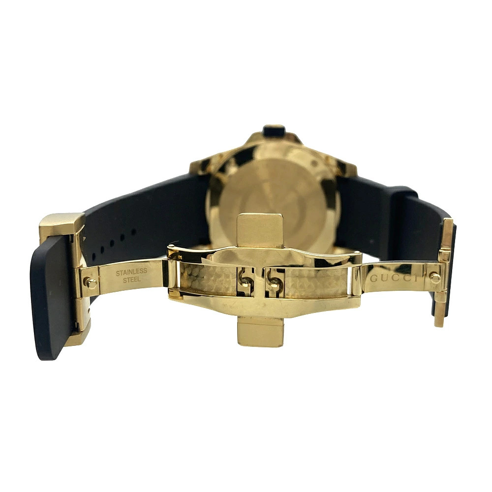 Used GUCCI YA136219 dive snake Wrist watch Men Quartz Gold