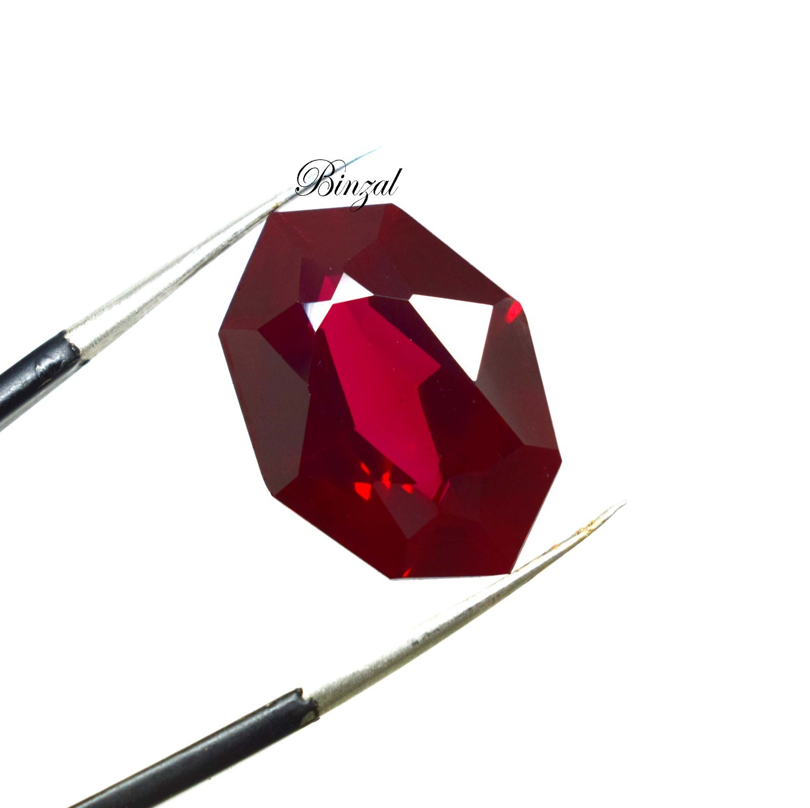 20-22 Ct Natural Mozambique Origin Deep Blood Red Ruby Octagon Loose Gemstone