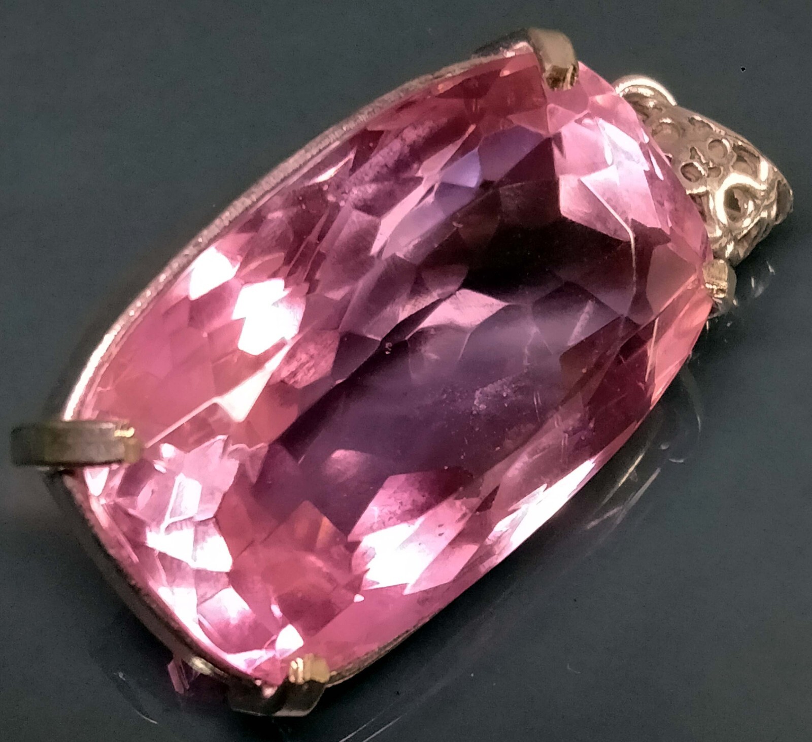 Pendant Pink Topaz Cushion Cut 100.00 Ct EGL Certified Natural Gemstone PD030
