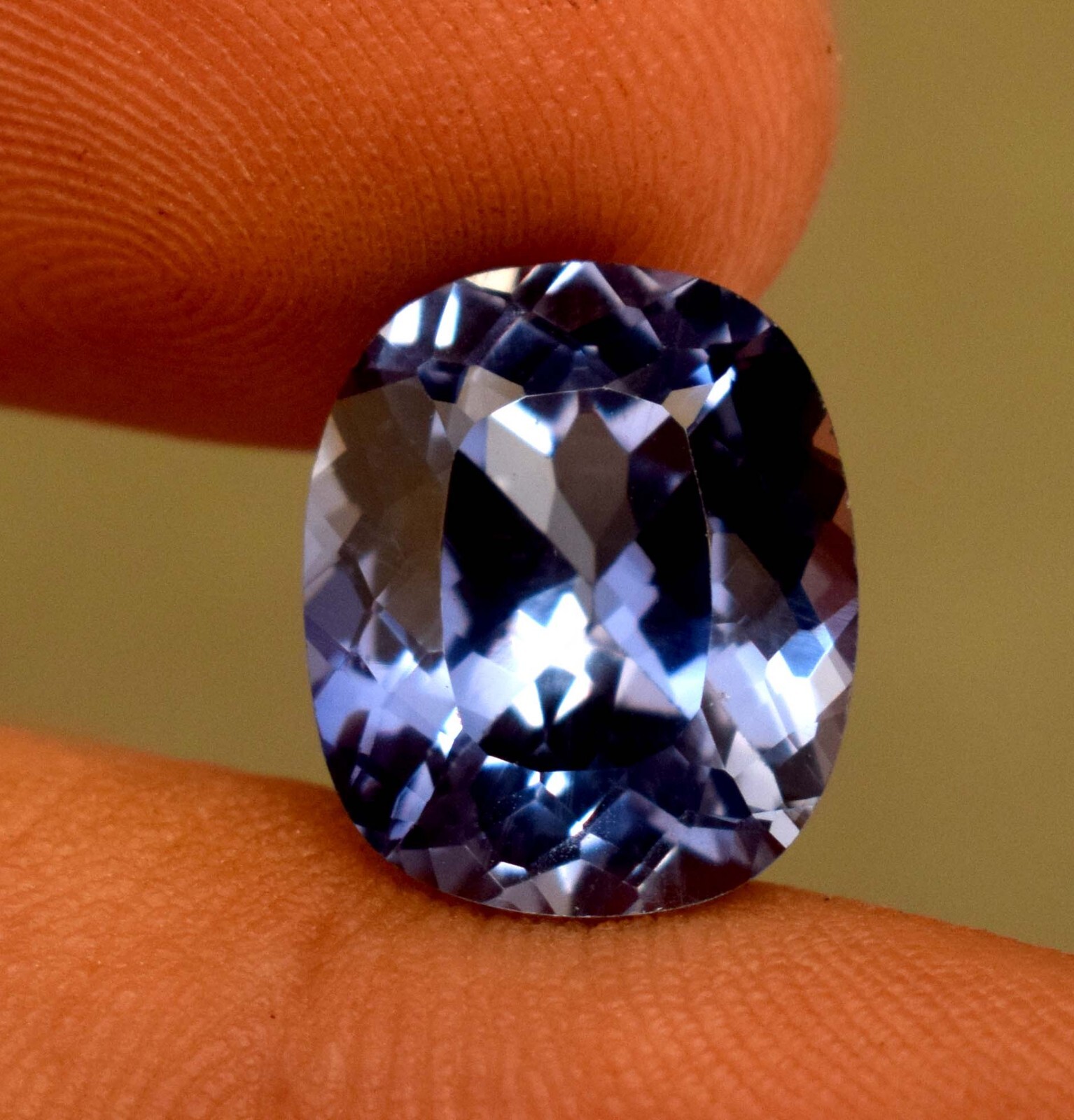 Lab Grown Blue Color Sapphire 4.10 Ct Certified Loose Gemstone For Ring Use