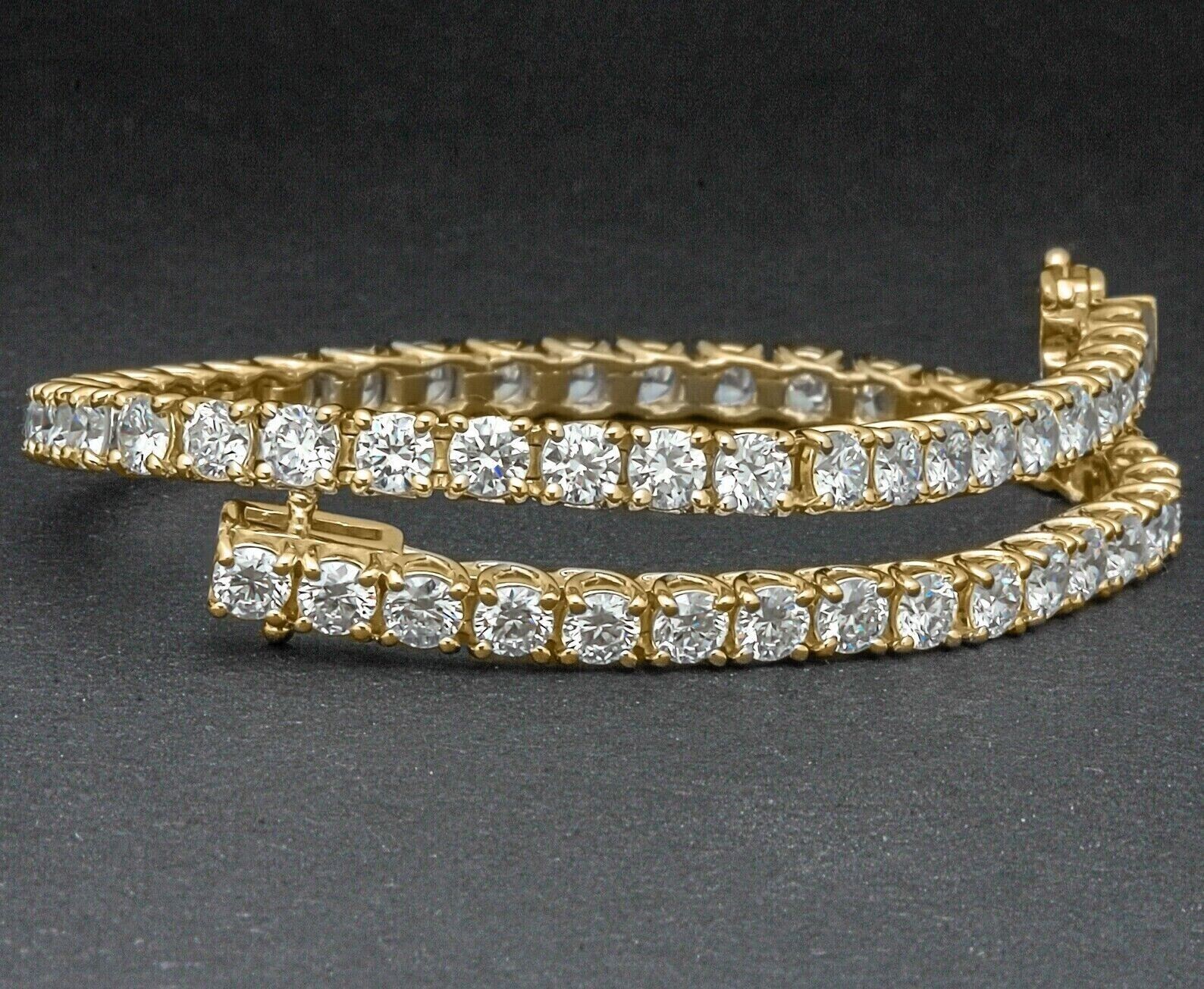 5Ct Round Cut Lab-Created Diamond Women’s Tennis Bracelet 14K Yellow Gold Plated