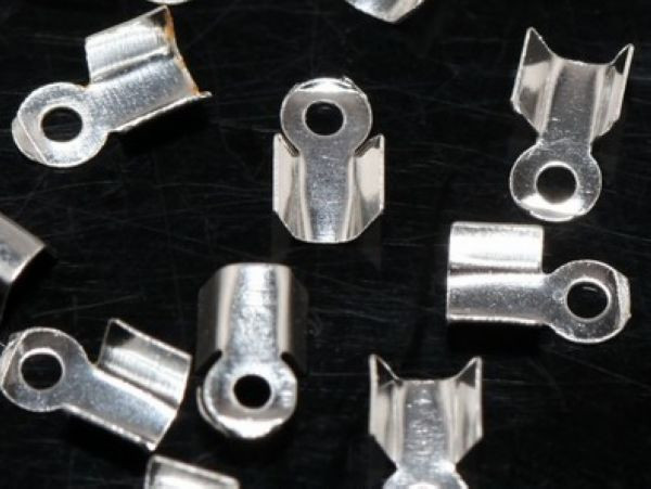 Fold Over Crimp Bead Cap 3×6 – 4x9MM End Gold Silver Copper Bronze Plate