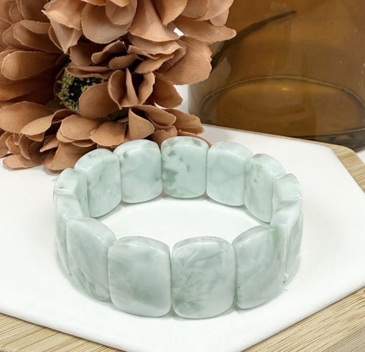 Man Made Larimar Soft Bangle 19.6MM