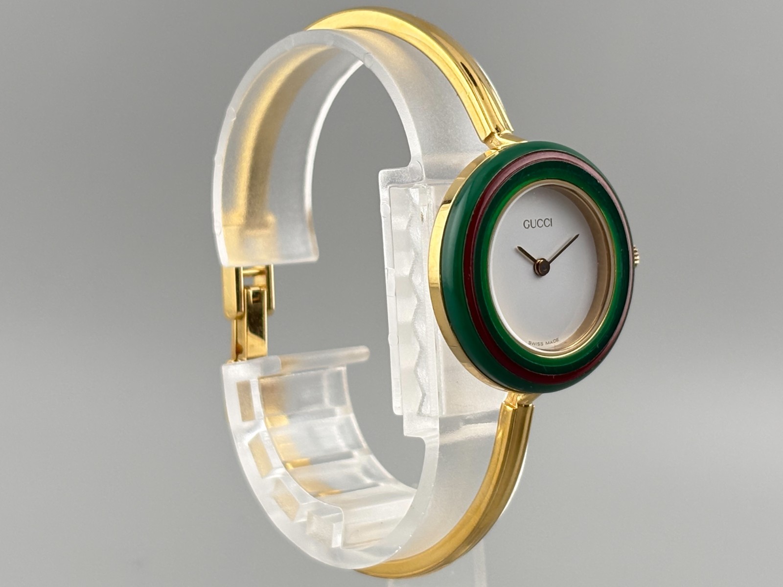[Near Mint W/Box] Gucci Change Bezel 11/12 Women Watch Gold 12 Colors Auth