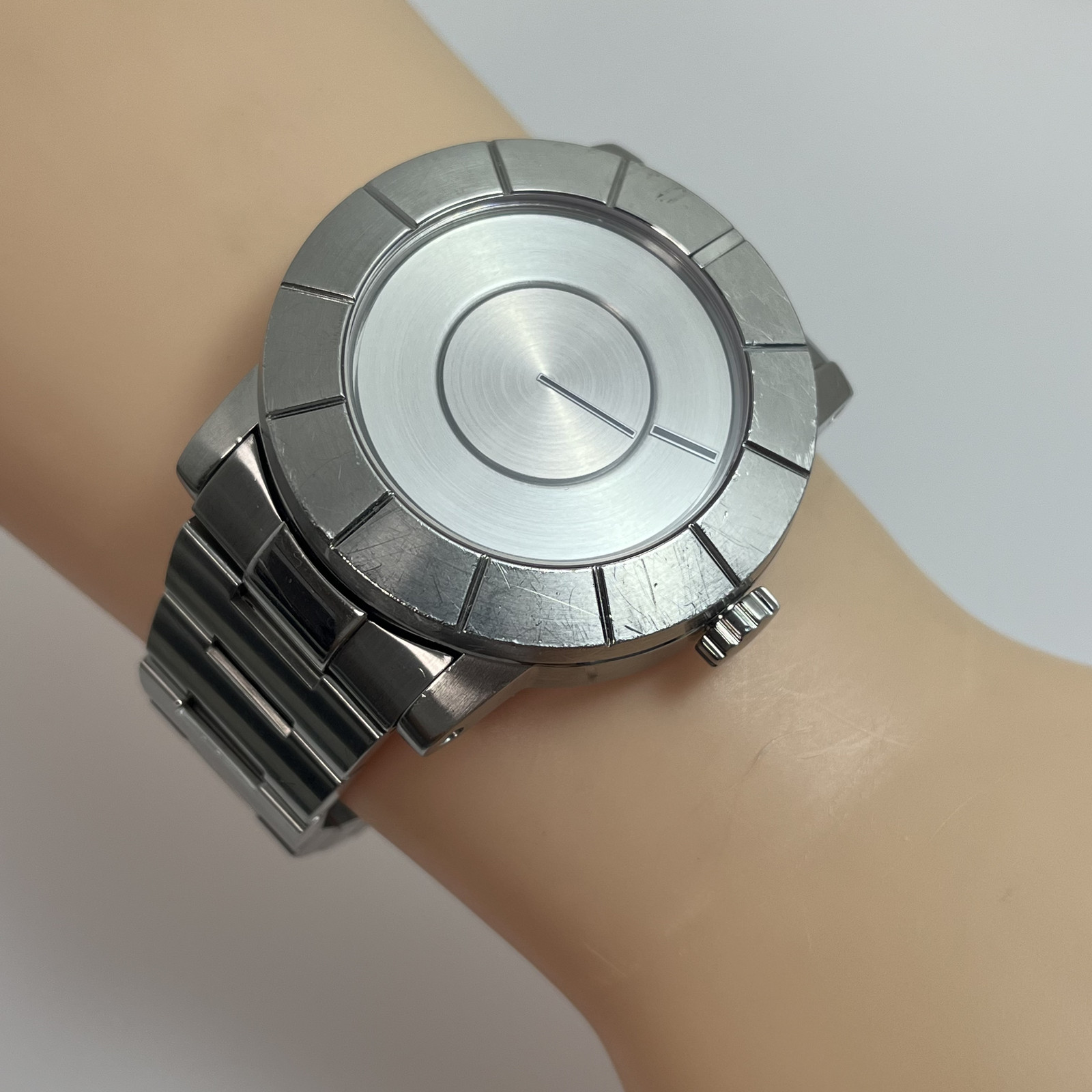 Rare Seiko ISSEY MIYAKE TO Automatic Watch Tokujin Yoshioka Silver SS Japan#B879
