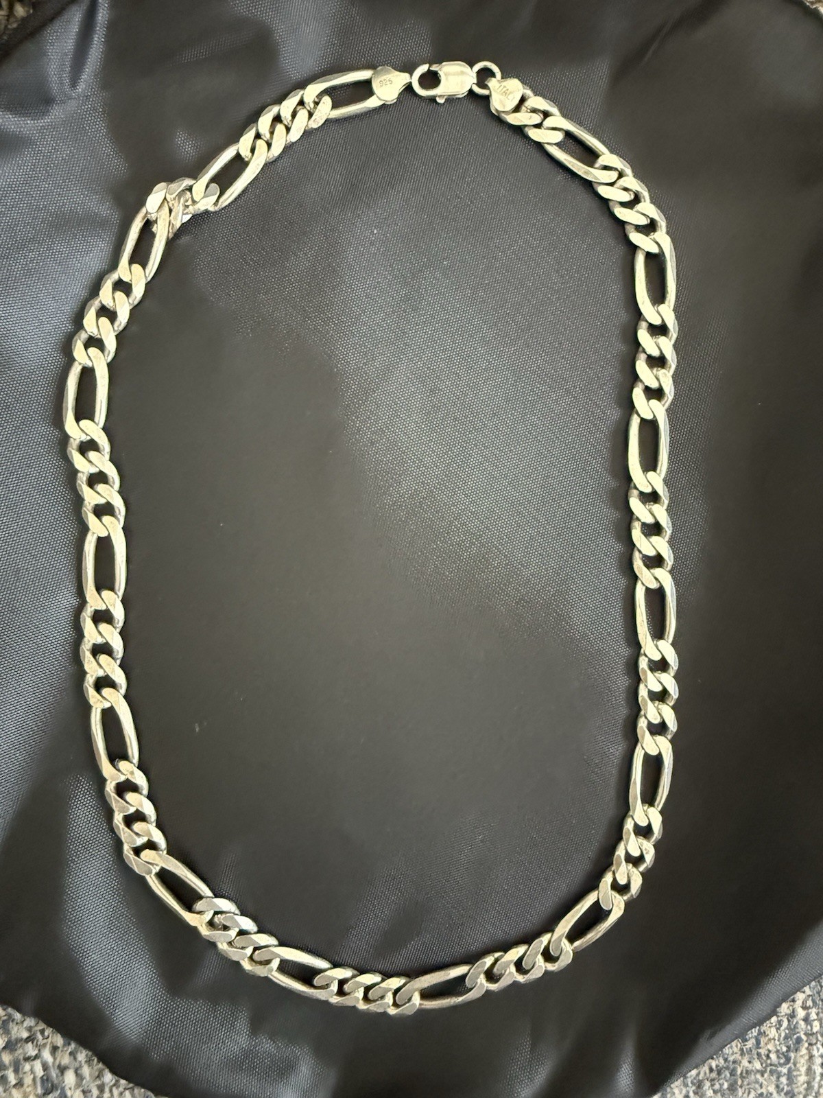 Italian Figora 925 Real Sterling Silver Necklace 24 Inch 74.4 Grams