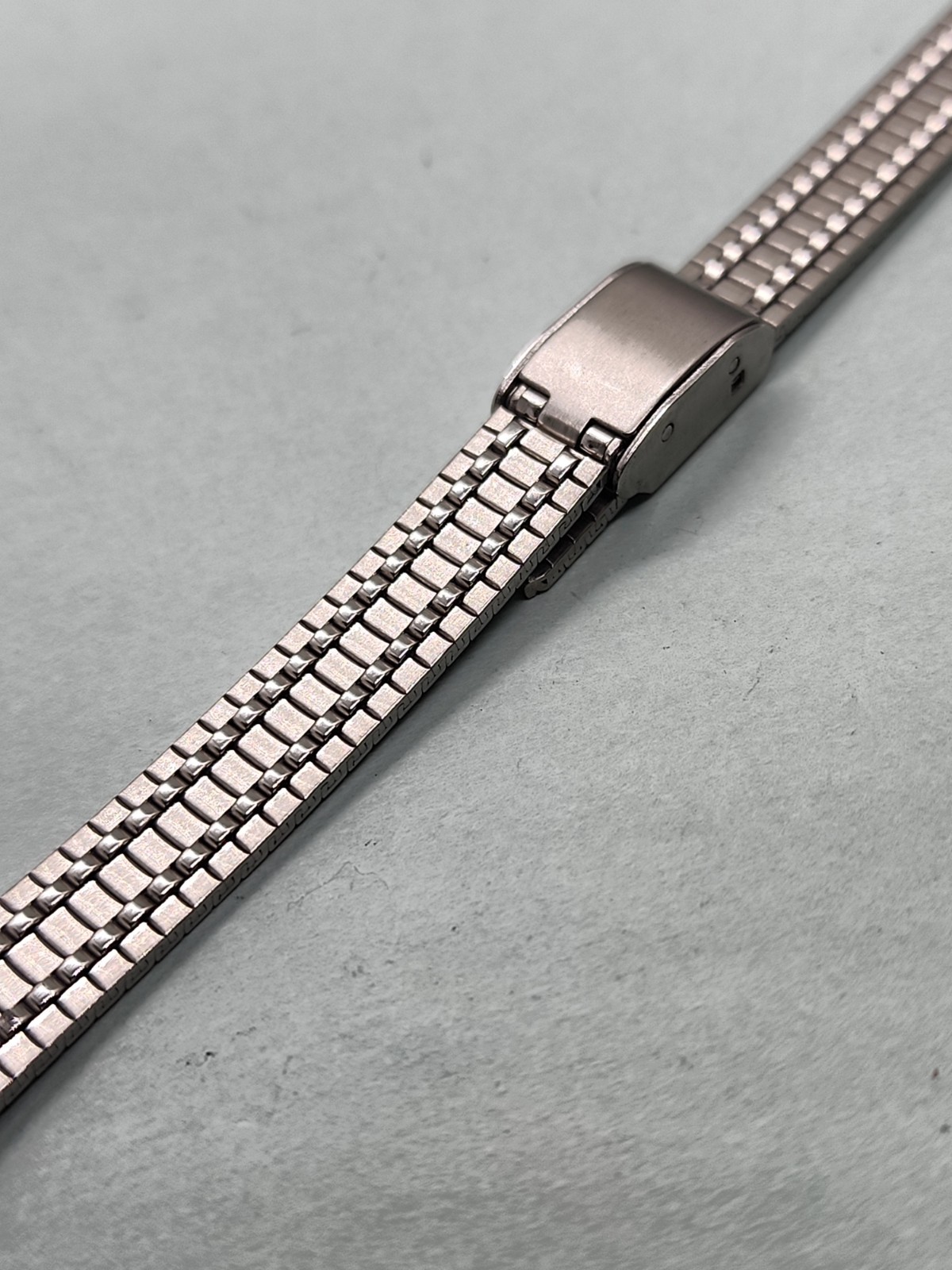 Ladies Vintage NOS 14mm 2 Piece Stainless Sliding Clasp Watch Band