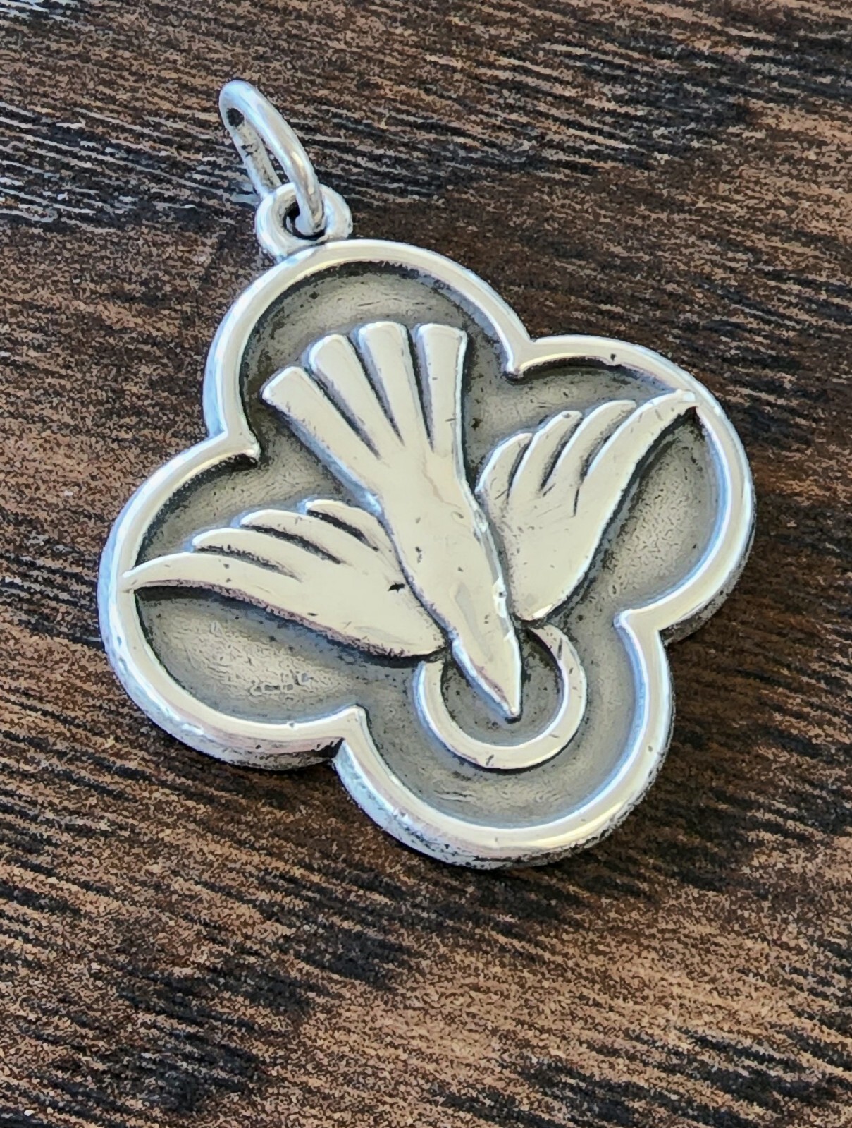 Retired James Avery Large Descending Dove Heavy, Solid Pendant 12.45 Grams NEAT!