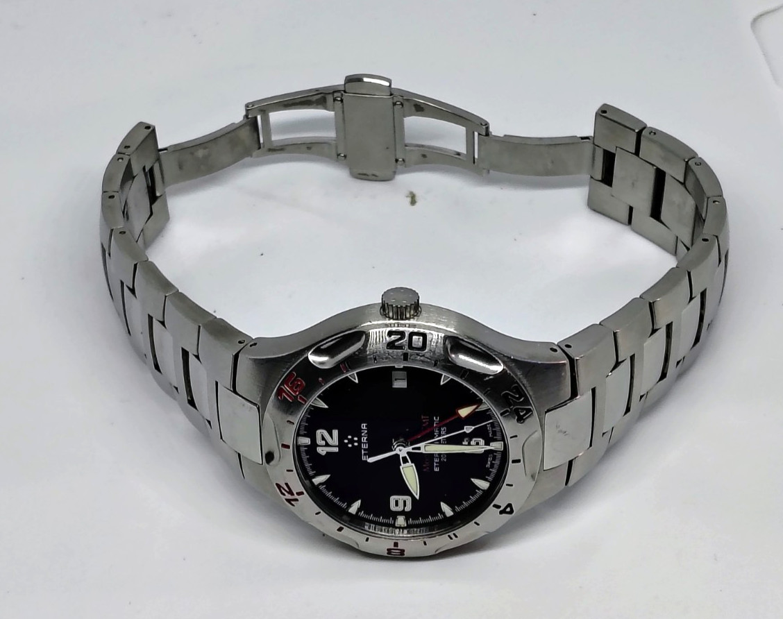 Eterna Monterrey GMT Automatic Watch Model 1612.41 Stailess Steel 200M