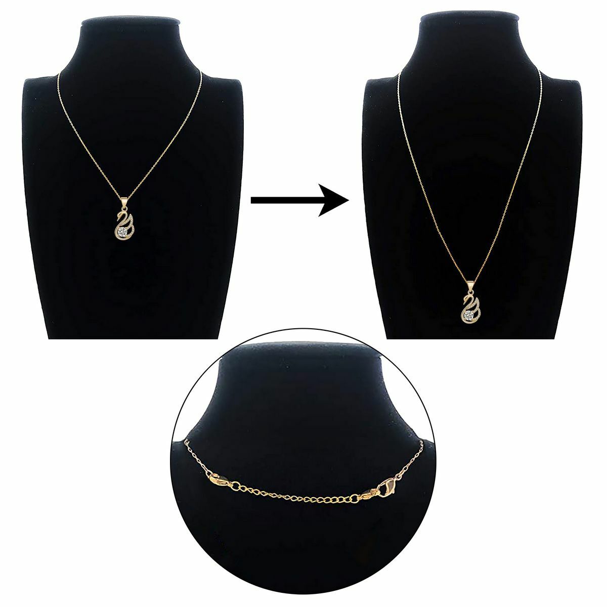 12-Pack Extender /Safety Chain Extender Necklace Bracelet Lobster lock 3″ 4″ 6″