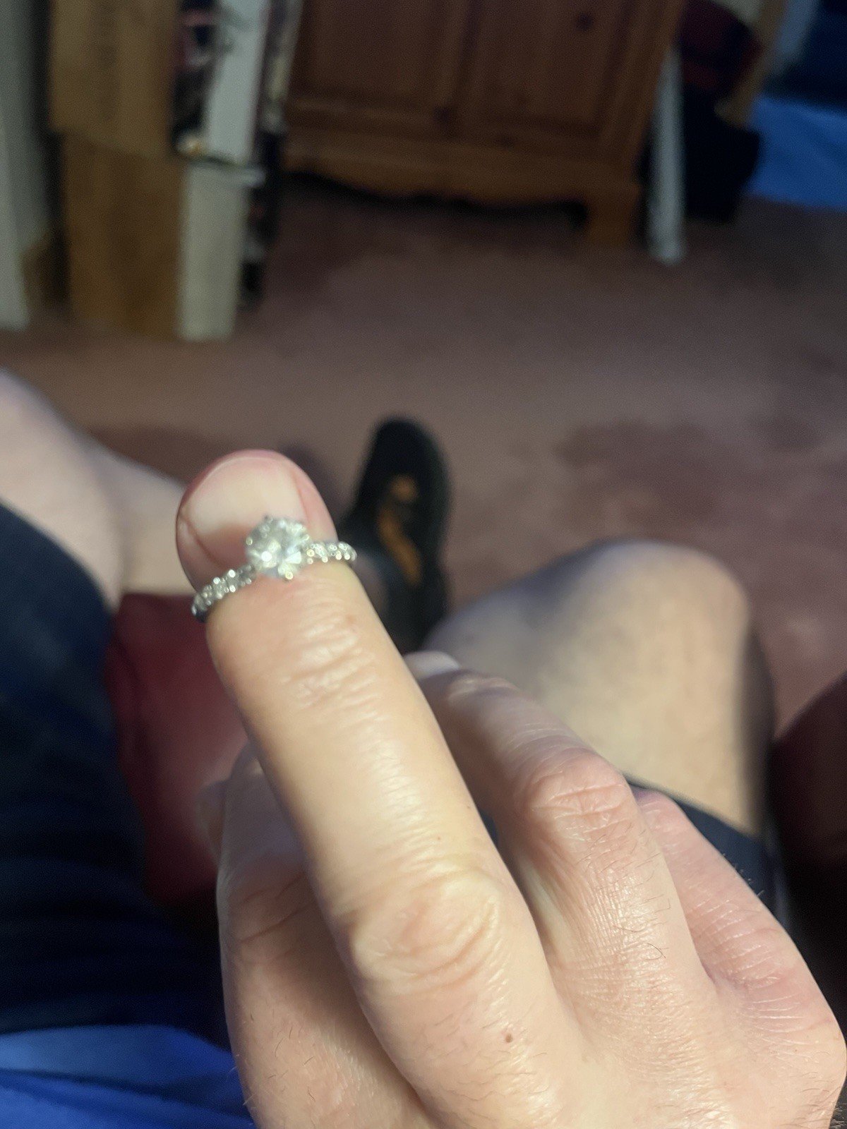 2 Carat Round Natural Diamond Engagement Ring. D/SI 1 Pave. 1. 5 Ct. Center St.