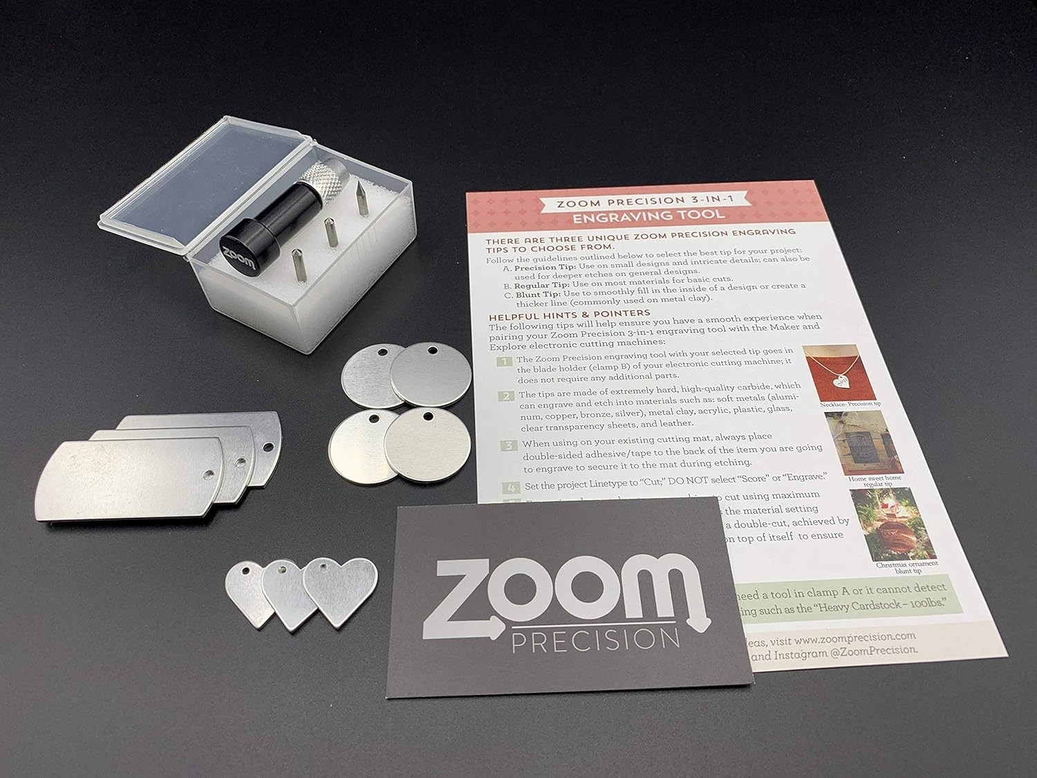 Etching Engraving Tool Set 3-in-1 Tips for Maker Explore Metal Stamping Blanks