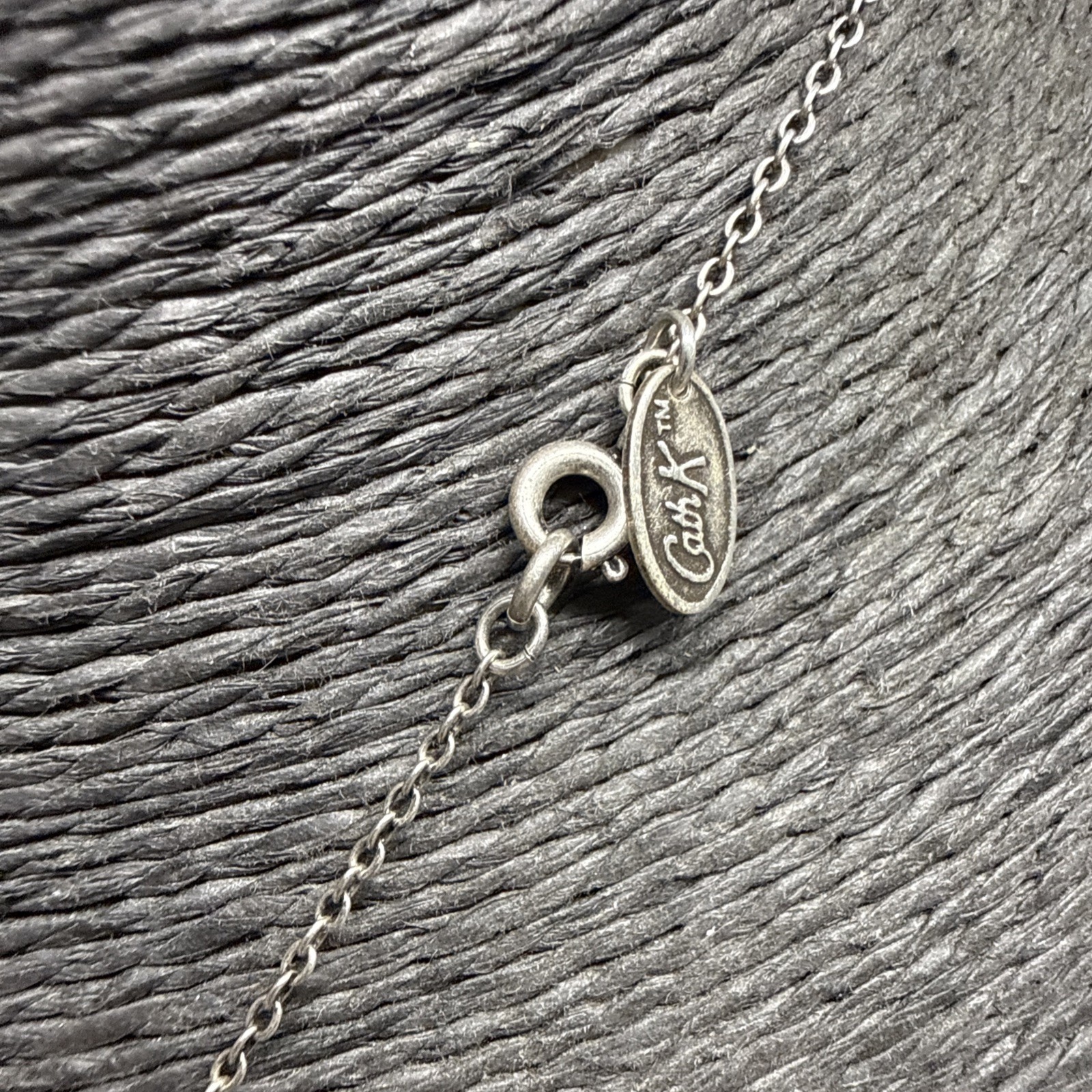 CATH KIDSTON Sparkly Bow Pendant Necklace Silver Tone 51cm/20″ Pretty Retro