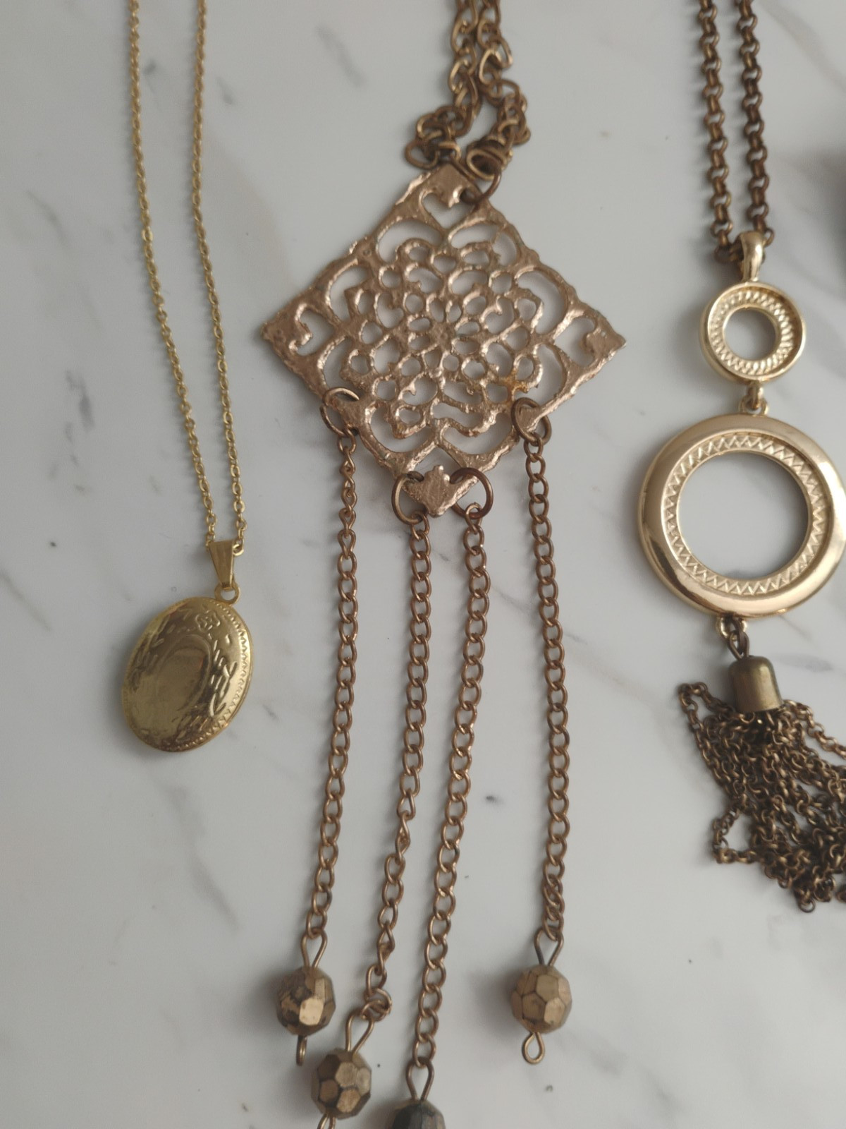 20 Vintage To Now Gold Tone Jewelry Lot Necklaces Bracelets Earrings, Hair Comb