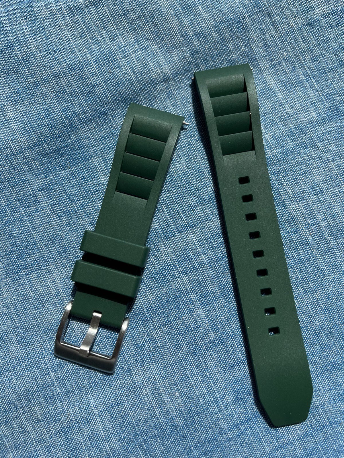 Wiscasset Watch – Premium FKM Vented / Fin Style Diver Strap (FREE SHIPPING)