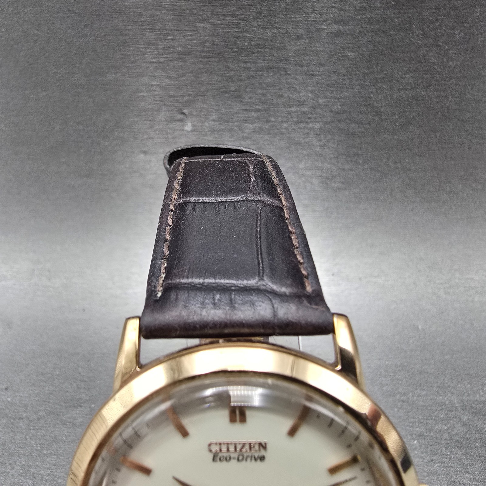 Citizen Eco-Drive Watch Men 40mm White Dial Rose Gold Tone Date E111-S079748 Run