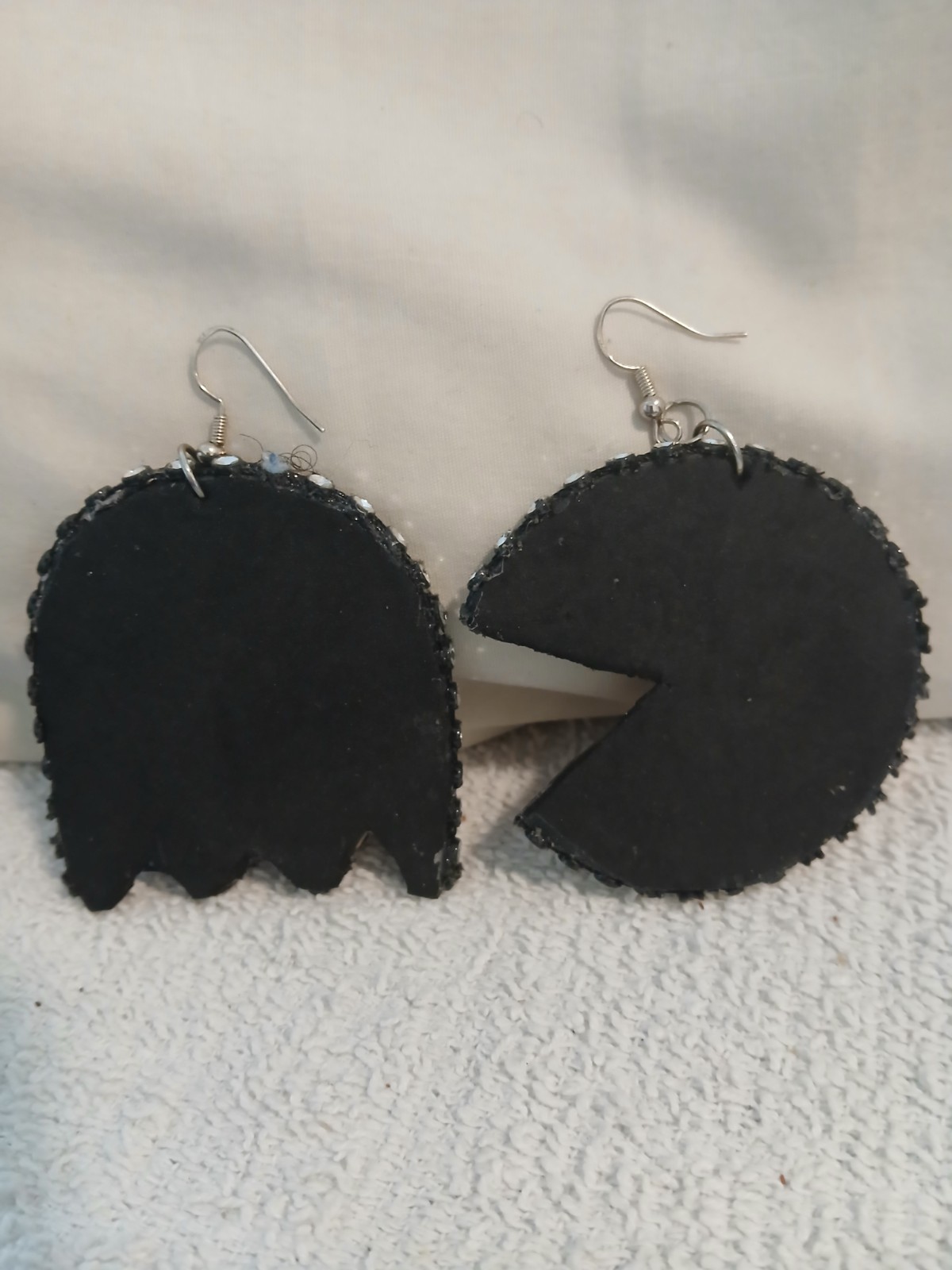 Unique One of a kind Hand Made Pacman And Ghost Earrings