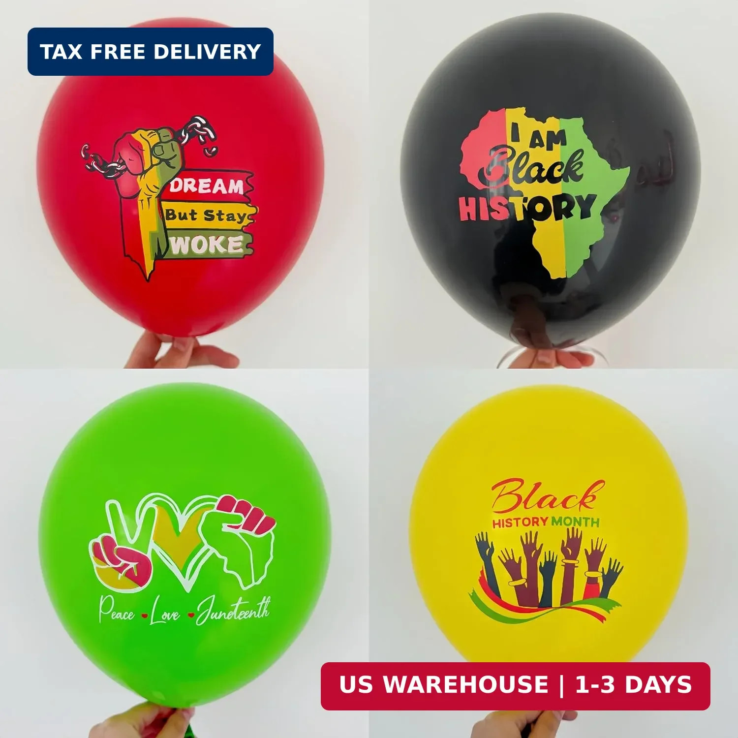 40Pcs Juneteenth/Freedom Day Black History Balloons (Black/Yellow/Red/Green) – A