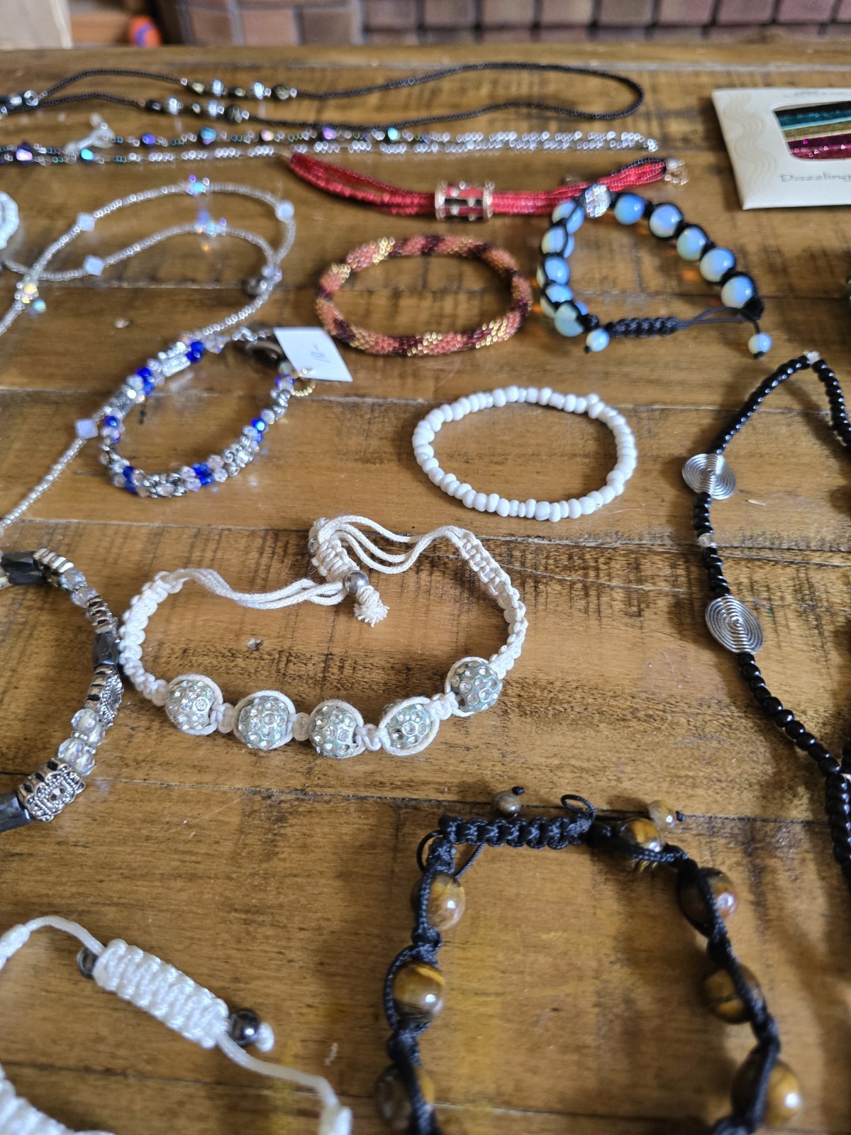 Large 30pc Lot of Bracelets & Necklaces Glass Acrylic Stone Costume Statement