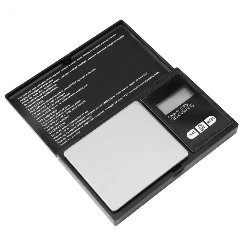 Pocket Digital Scale 1000g x 0.1g Precise Gold Coin Jewelry Gram Balance Weight